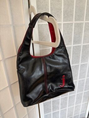 Nine West Vintage Y2k  Black and Red Leather Hobo Bag - J Accent